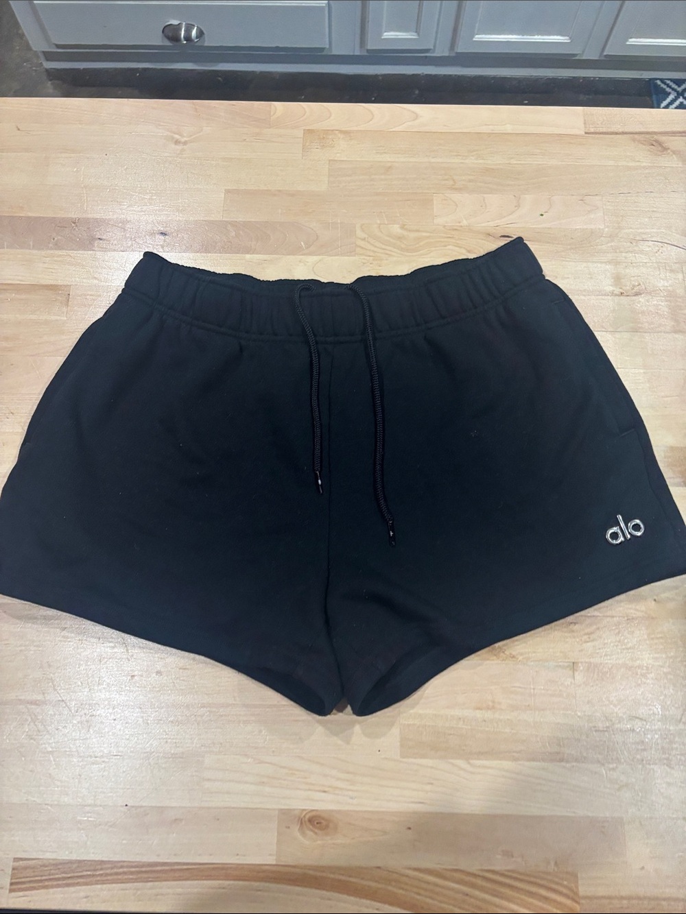 ALO Yoga Black Athletic Drawstring Shorts